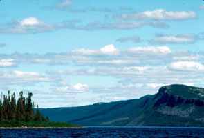 One of the prominent headlands along the middle of Atshiku-nipi. Photo courtesy Stephen Loring.