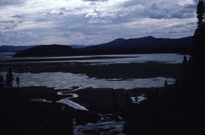 View of the eastern half of Atshiku-nipi taken from above the waterfall near an Innu camp. Photo courtesy Moira McCaffrey.